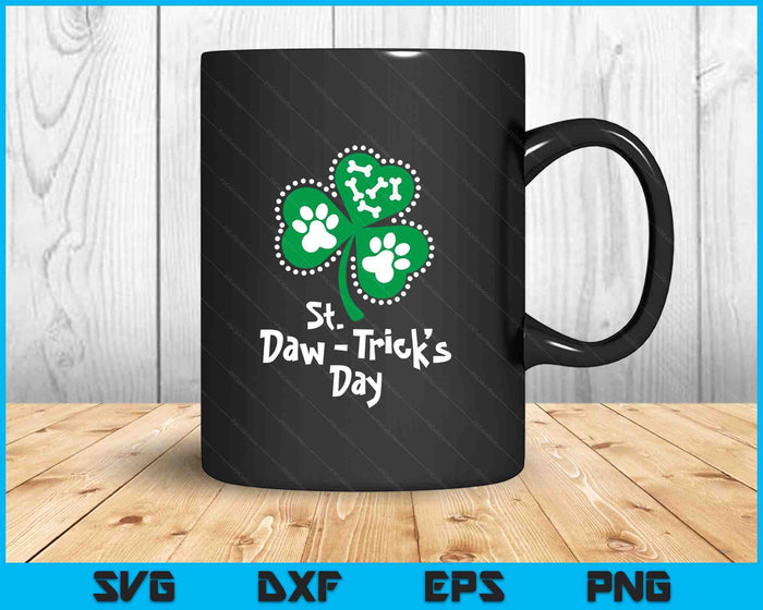 St Patrick's Day Paw Print Dog Owners Jersey SVG PNG Digital Printable Files