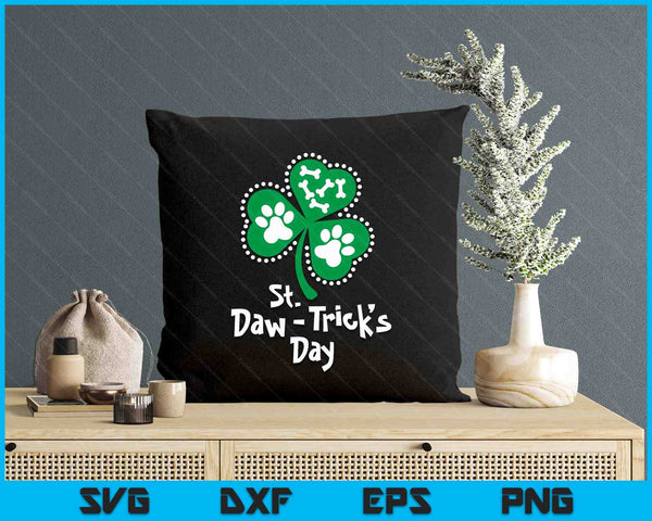 St Patrick's Day Paw Print Dog Owners Jersey SVG PNG Digital Printable Files