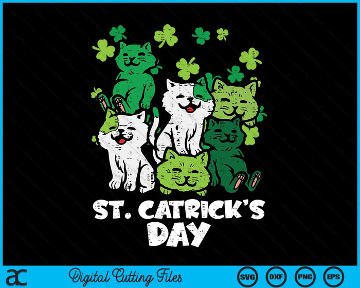 St Patricks Catricks Day Cats Saint Pattys SVG PNG Digital Printable Files