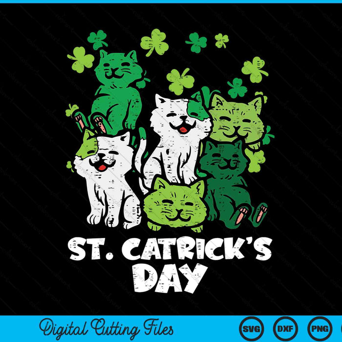 St Patricks Catricks Day Cats Saint Pattys SVG PNG Digital Printable Files