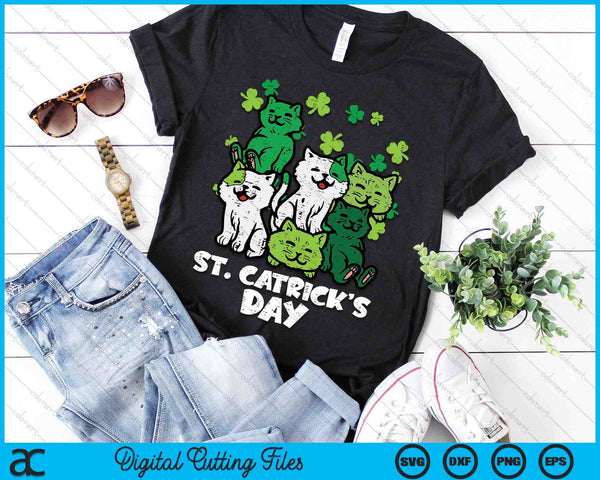 St Patricks Catricks Day Cats Saint Pattys SVG PNG Digital Printable Files