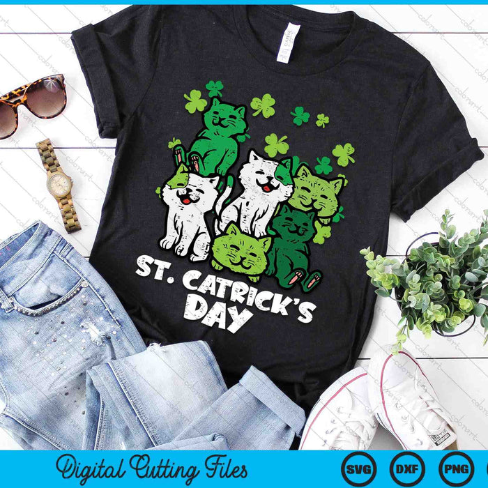 St Patricks Catricks Day Cats Saint Pattys SVG PNG Digital Printable Files