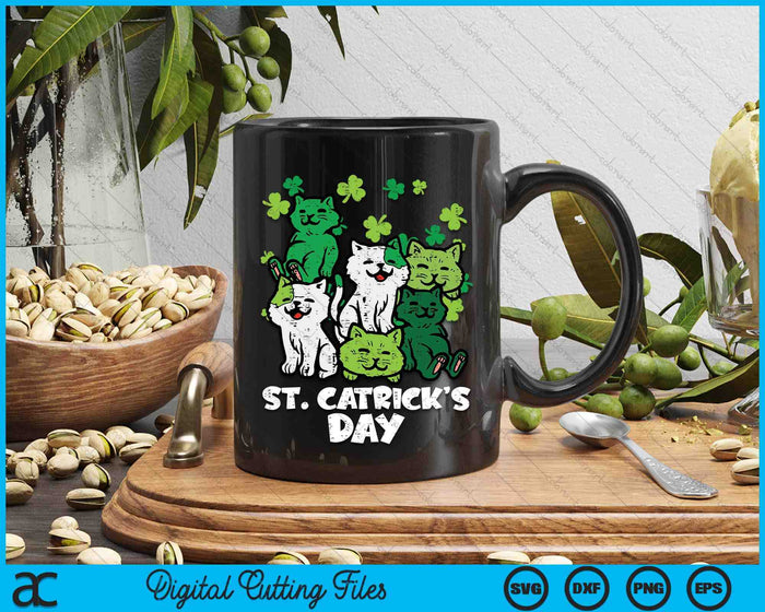 St Patricks Catricks Day Cats Saint Pattys SVG PNG Digital Printable Files