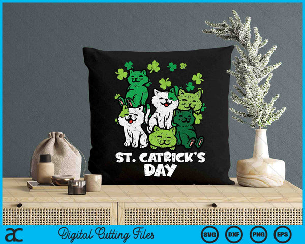 St Patricks Catricks Day Cats Saint Pattys SVG PNG Digital Printable Files