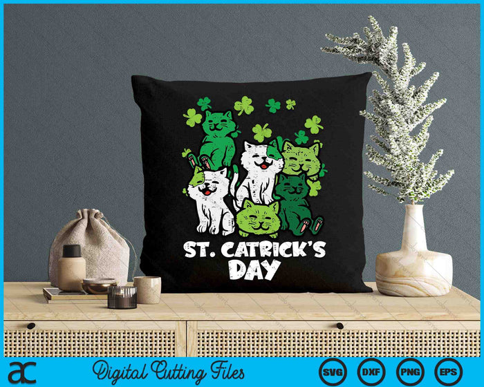 St Patricks Catricks Day Cats Saint Pattys SVG PNG Digital Printable Files