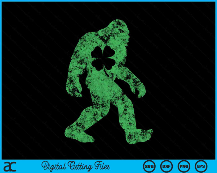 St Patricks Day Bigfoot Irish Sasquatch Saint Paddy's SVG PNG Cutting Printable Files