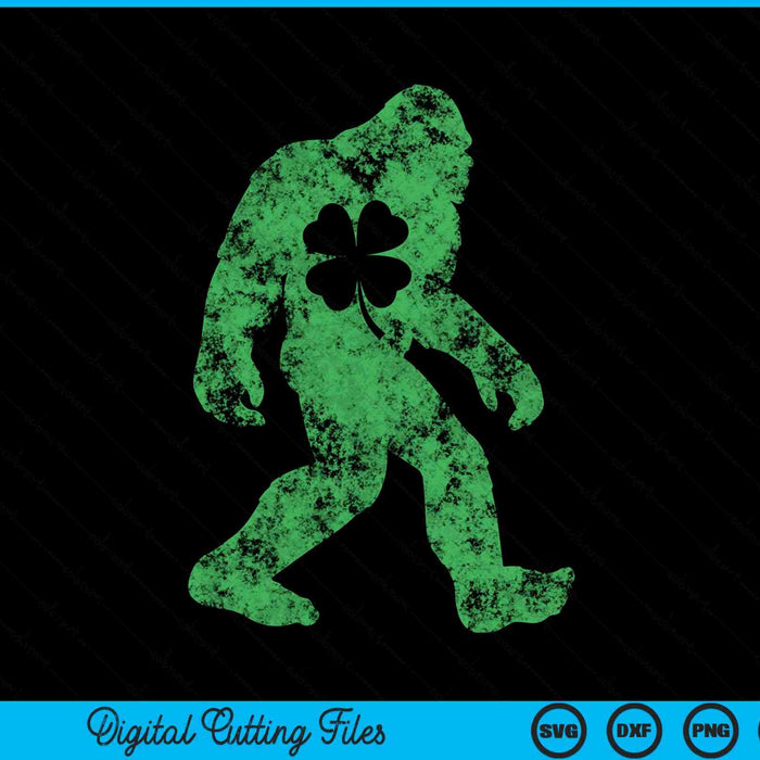 St Patricks Day Bigfoot Irish Sasquatch Saint Paddy's SVG PNG Cortar archivos imprimibles