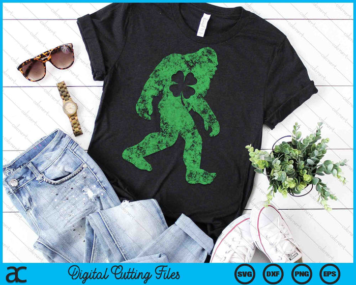 St Patricks Day Bigfoot Irish Sasquatch Saint Paddy's SVG PNG Cortar archivos imprimibles