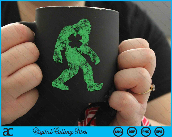 St Patricks Day Bigfoot Ierse Sasquatch Saint Paddy's SVG PNG snijden afdrukbare bestanden