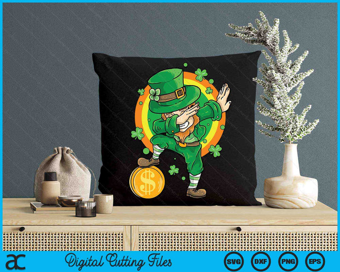 St Patricks Day Dabbing Leprechaun Funny Dab Dance SVG PNG Digital Printable Files