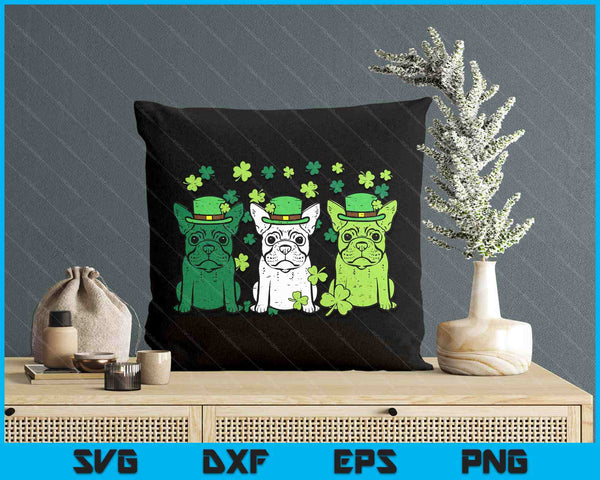 St Patricks Day French Bulldogs Dog Frenchie SVG PNG Digital Printable Files