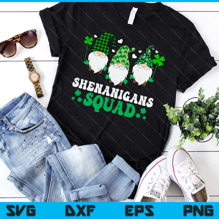 St Patricks Day Gnomes Shenanigans Squad Men Women Kids SVG PNG Cutting Printable Files