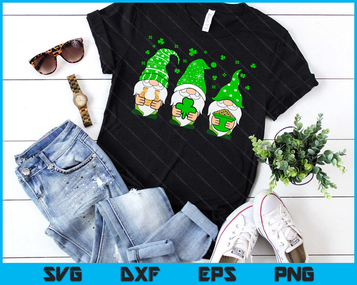 St Patricks Day kabouters vrouwen Buffalo Plaid Shamrock SVG PNG snijden afdrukbare bestanden