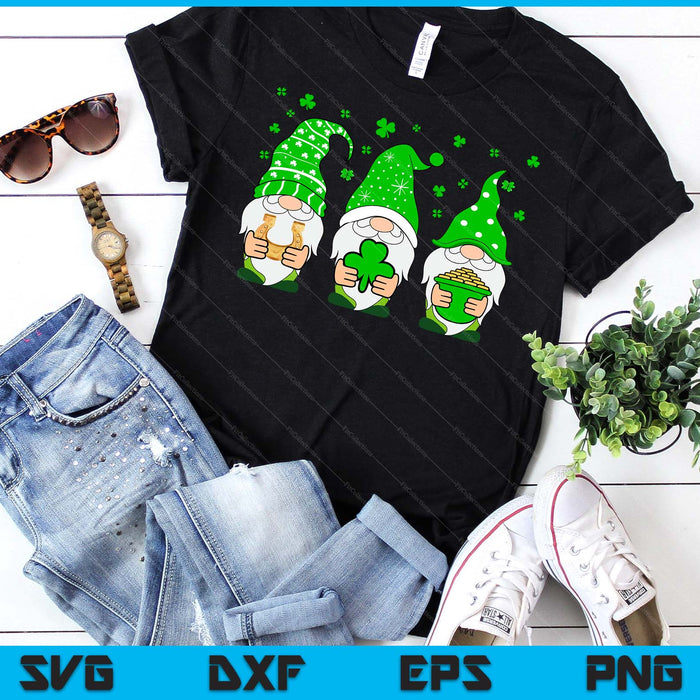 St Patricks Day kabouters vrouwen Buffalo Plaid Shamrock SVG PNG snijden afdrukbare bestanden