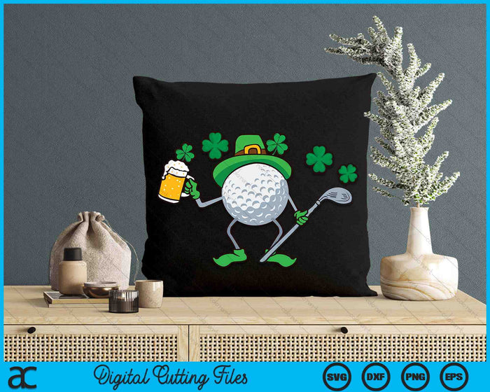 St Patricks Day Golf Golfing Irish Golfer Beer Humor SVG PNG Digital Cutting Files