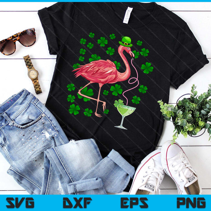 St Patricks Day Irish Flamingo Saint Pattys Paddys SVG PNG Digital Printable Files