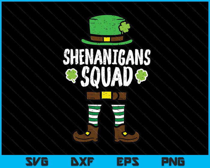 St Patricks Day Leprechaun Shenanigans Squad Mannen Vrouwen Kinderen SVG PNG Digitale afdrukbare bestanden