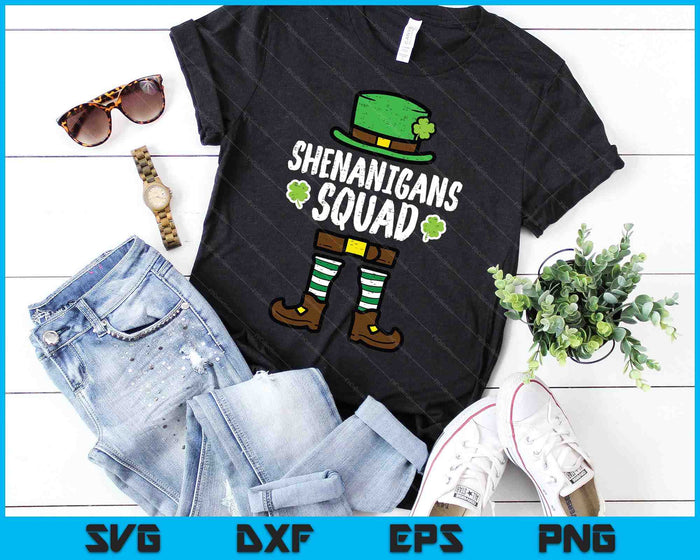 St Patricks Day Leprechaun Shenanigans Squad Mannen Vrouwen Kinderen SVG PNG Digitale afdrukbare bestanden