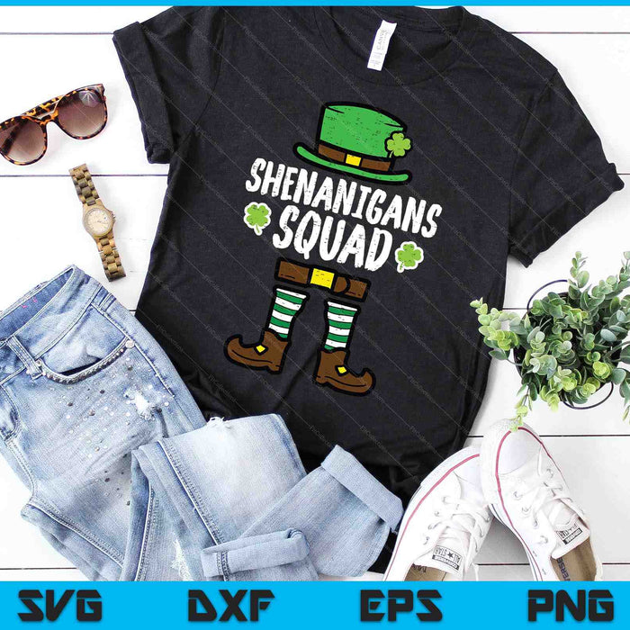 St Patricks Day Leprechaun Shenanigans Squad Men Women Kids SVG PNG Digital Printable Files