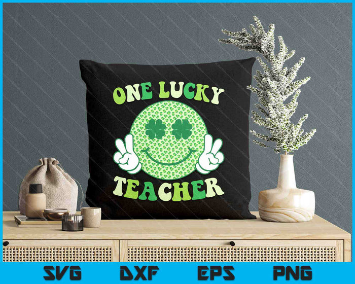 St Patricks Day Lucky Teacher Smile Peace Saint Paddys SVG PNG Digital Printable Files