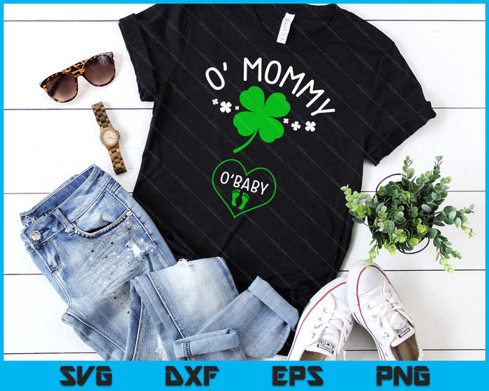 St Patricks Day Pregnancy Announcement Matching Couple Mommy SVG PNG Digital Printable Files