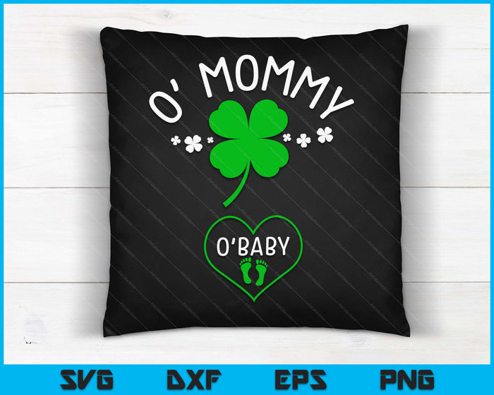 St Patricks Day Pregnancy Announcement Matching Couple Mommy SVG PNG Digital Printable Files