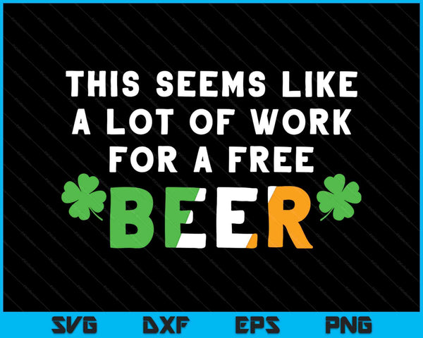St Patricks Day running for Irish beer races SVG cut file