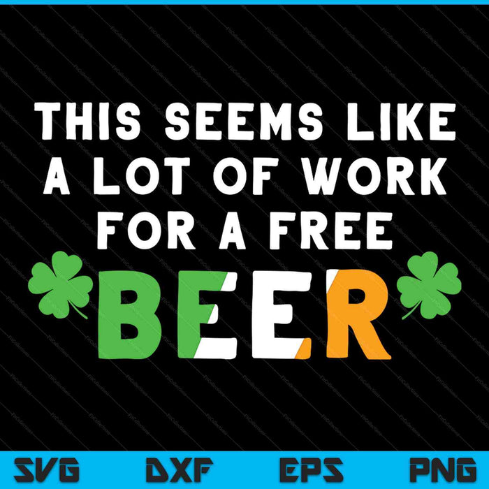St Patricks Day running for Irish beer races SVG cut file