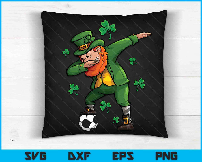 St Patricks Day Soccer Dabbing Leprechaun Soccer Boys Kids SVG PNG Digital Printable Files