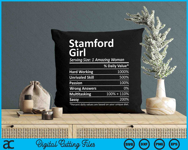 Stamford Girl CT Connecticut Funny City Home Roots SVG PNG Archivos de corte digital