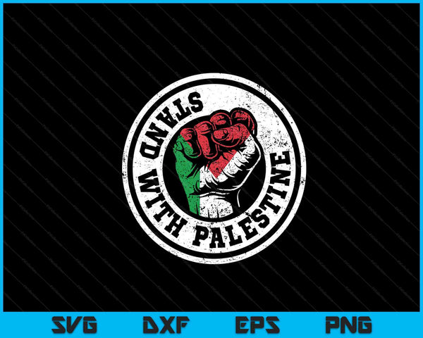 Stand with palestine free gaza free palestine SVG cut file