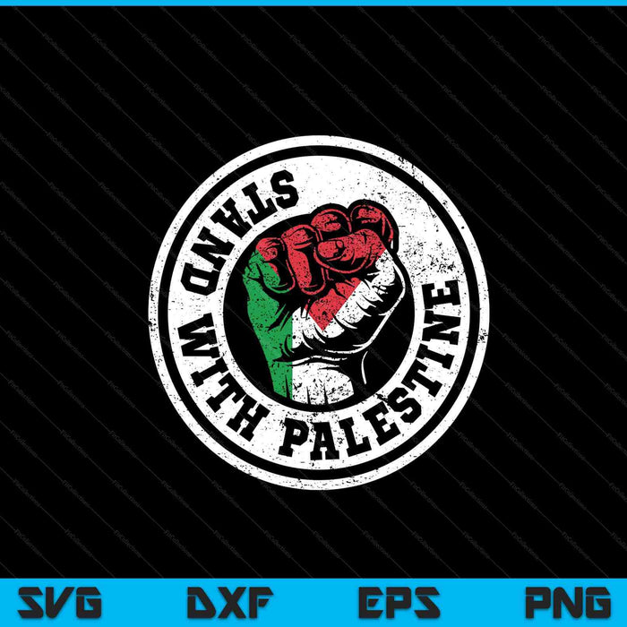 Stand with palestine free gaza free palestine SVG cut file