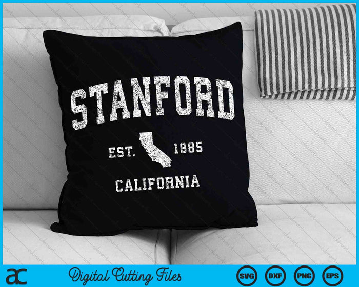 Stanford California CA Vintage Athletic Sports SVG PNG Archivos de corte digital