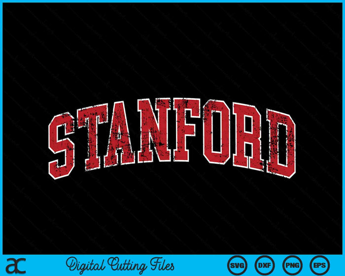 Stanford California CA Vintage Sports Design Diseño rojo SVG PNG Archivos de corte digital
