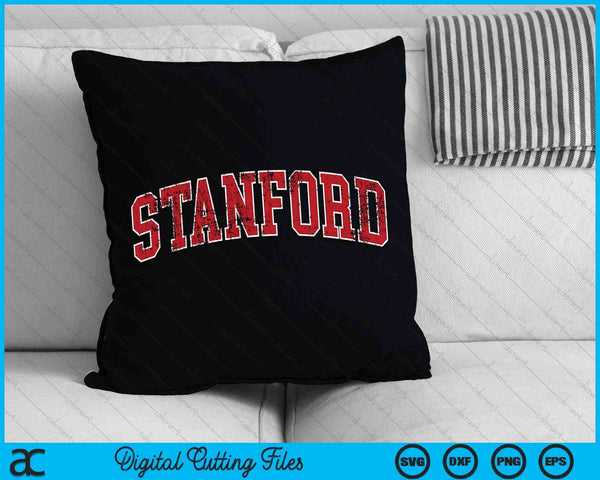 Stanford California CA Vintage Sports Design Red Design SVG PNG Digital Cutting Files