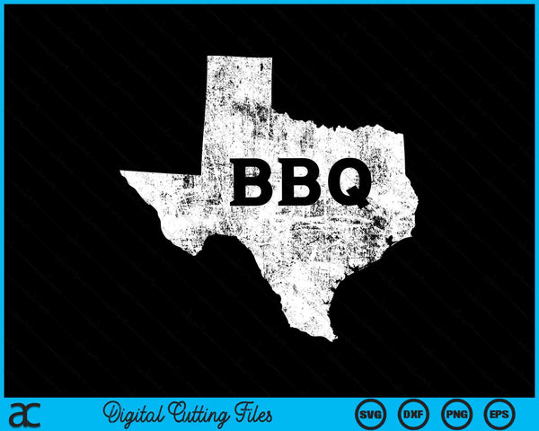 State of Texas Barbecue Vintage Retro Texas BBQ SVG PNG Digital Cutting Files