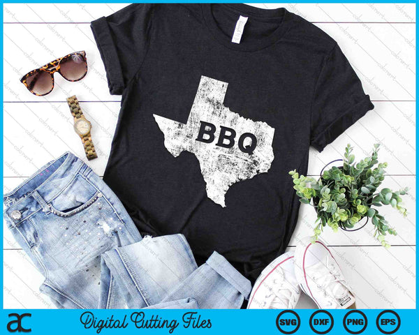 Staat Texas Barbecue Vintage Retro Texas BBQ SVG PNG digitale snijbestanden