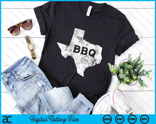 State of Texas Barbecue Vintage Retro Texas BBQ SVG PNG Digital Cutting Files