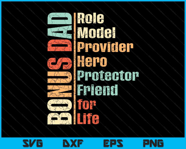 Step dad best bonus dad ever for stepdad SVG cut file
