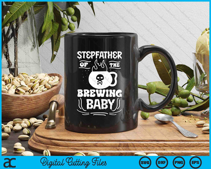 Stepfather Of The Brewing Baby Halloween Pregnancy Announcement SVG PNG Digital Cutting File