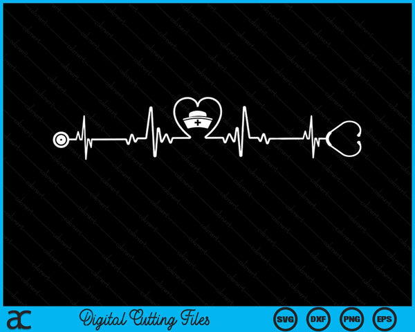 Stethoscope Essential Worker Night Shift Healthcare Nurse SVG PNG Digital Cutting Files