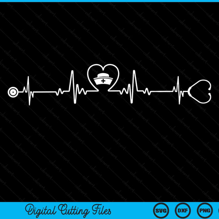 Stethoscope essential worker night shift healthcare nurse SVG cut file