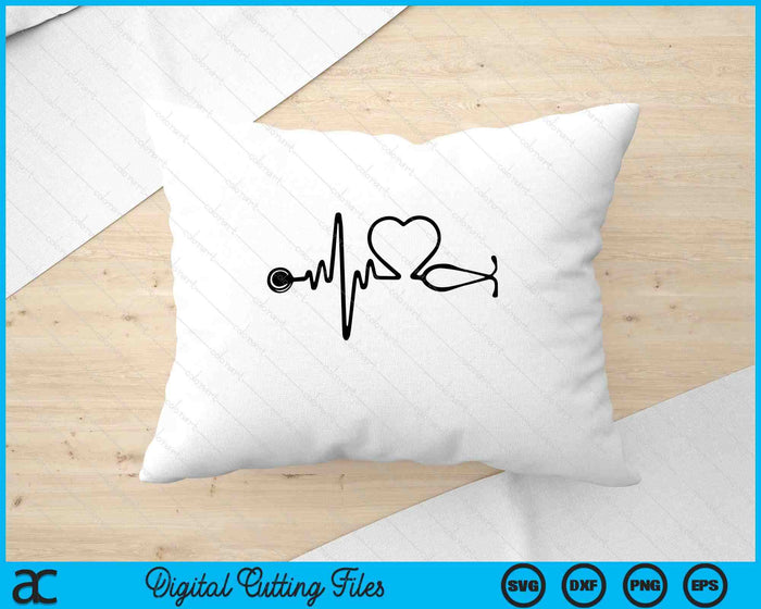 Stethoscope Heart Medical Staff Gift SVG PNG Digital Printable Files