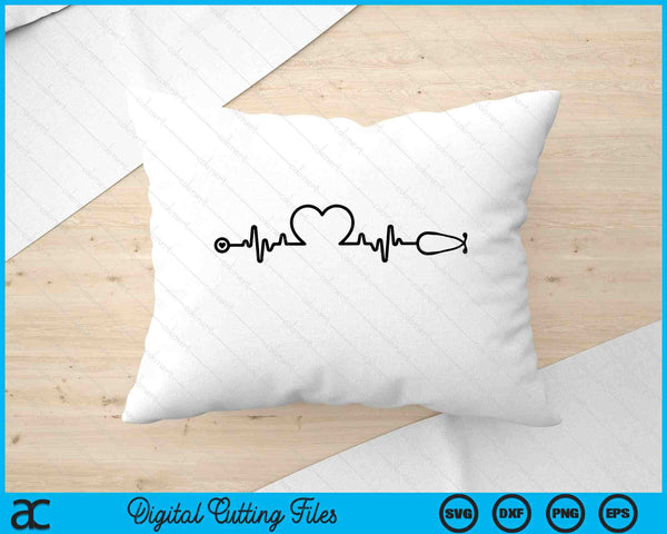 Stethoscope Heartbeat Medical SVG PNG Digital Printable Files