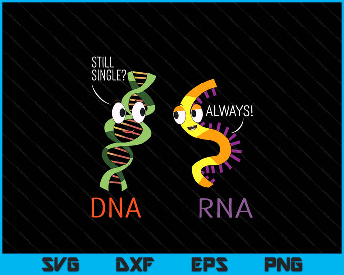 Still Single Dna Always Rna Funny Science Biology Teacher SVG PNG Digital Printable Files