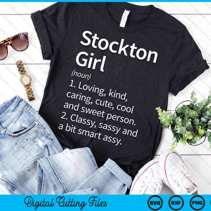 Stockton Girl CA California Home Roots SVG PNG Archivos de corte digital