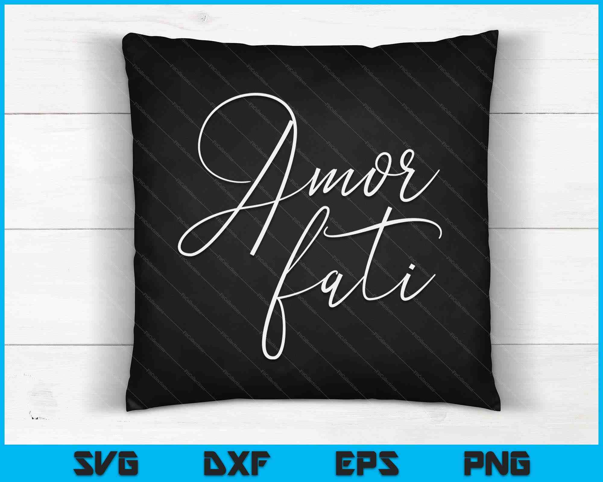 Stoic Philosophy Latin Quote Amor Fati Love Your Fate SVG PNG Files ...