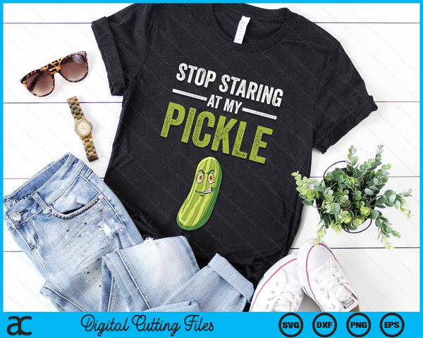 Stop Staring At My Pickle Halloween Pickle Costume Adult SVG PNG Digital Cutting Files