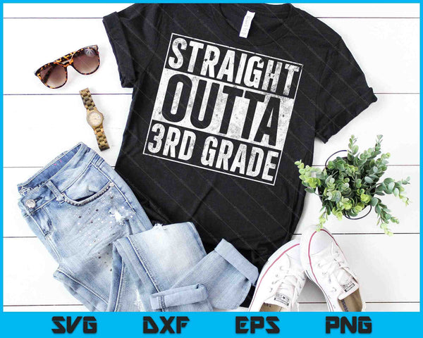 Directamente de 3er grado SVG PNG cortando archivos imprimibles - on a t-shirt