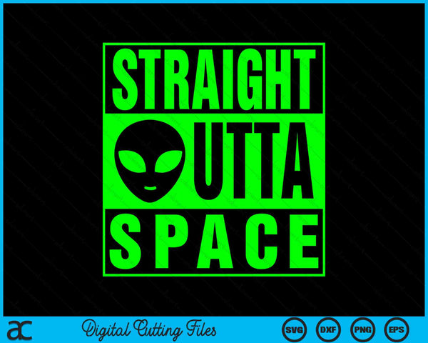 Straight Outta Space grappige UFO Alien kostuum SVG PNG digitale snijbestanden